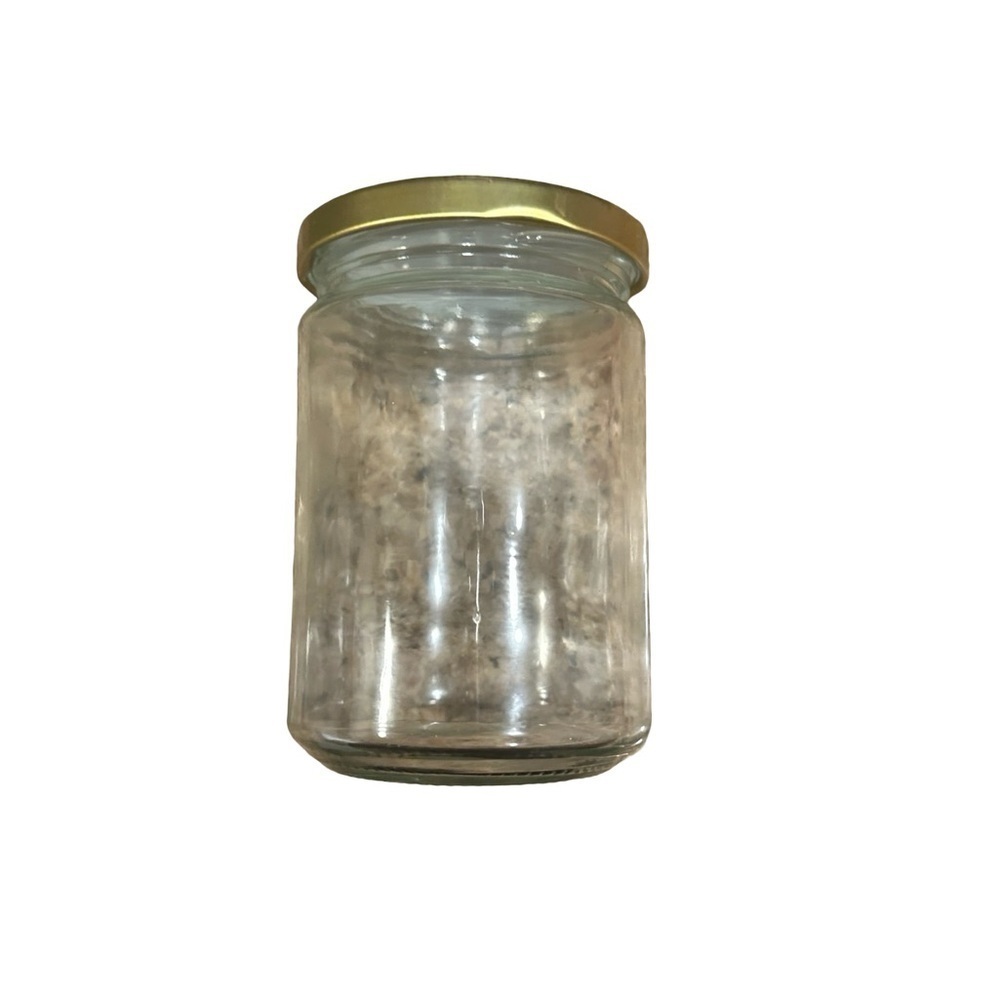 Gold-Lidded Glass Jars Set of 10 (Used - Good Condition) 🫙